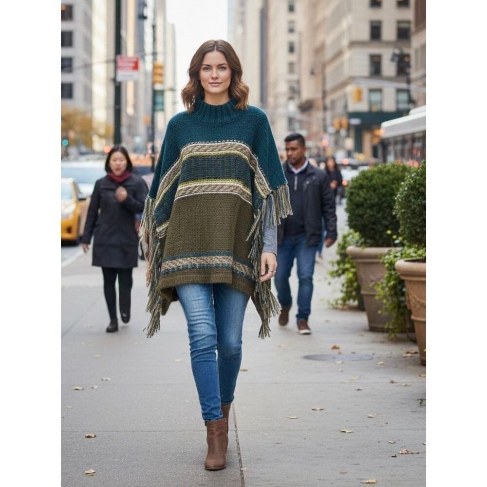 Free People Labyrinth Wool & Angora-Blend Poncho Women’s M/L